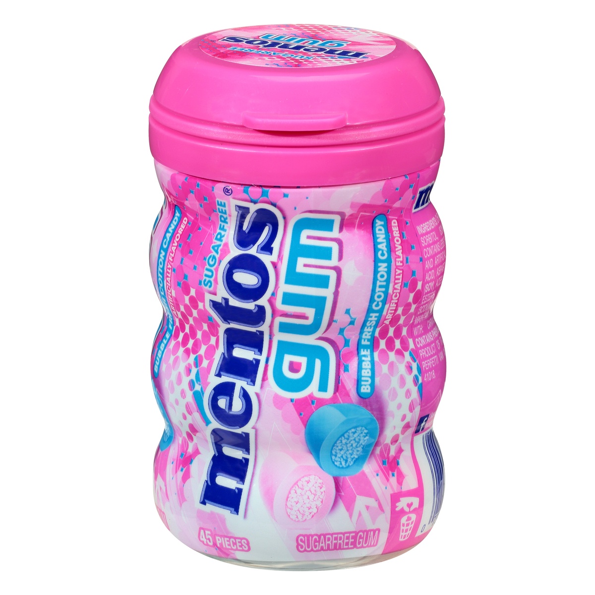 slide 1 of 10, Mentos Sugar-Free Bubble Fresh Cotton Candy Gum, 45 ct