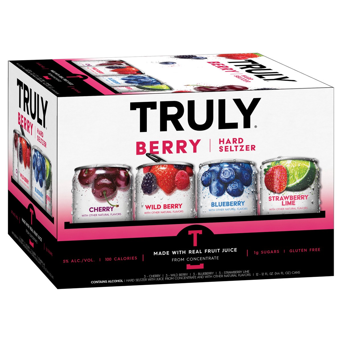 slide 2 of 6, TRULY Berry Hard Seltzer Variety Pack, 12 ct; 12 fl oz