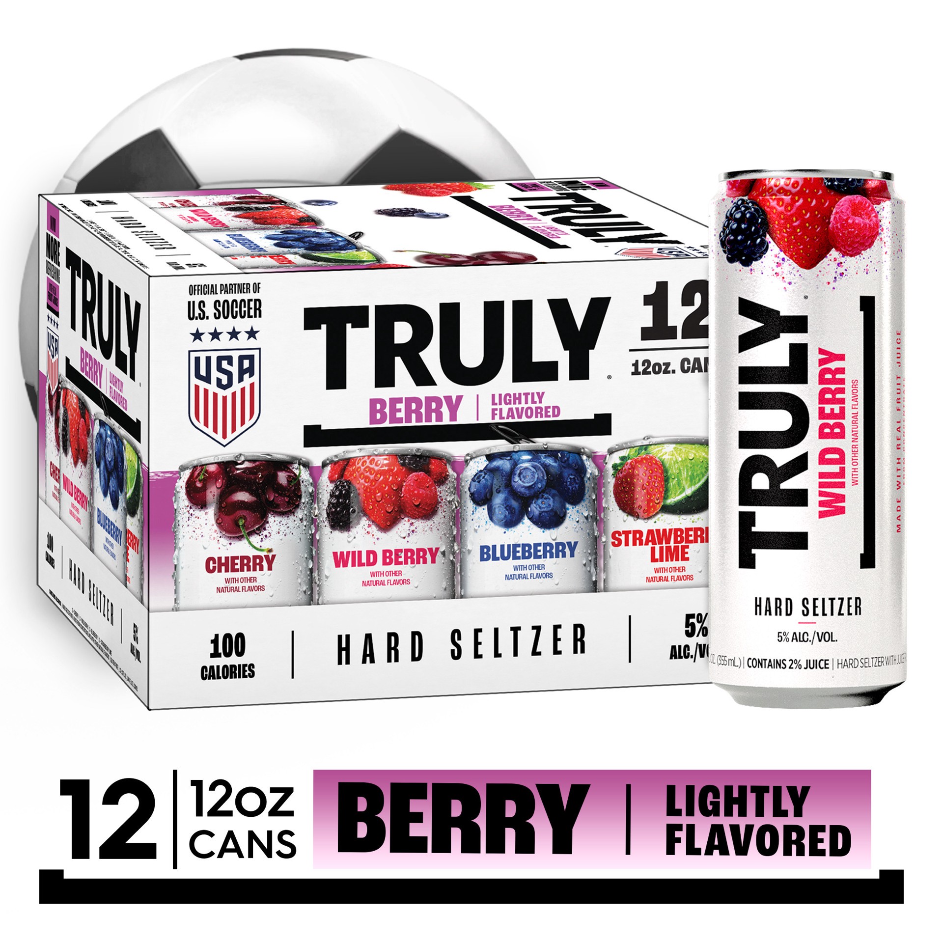 slide 1 of 6, TRULY Berry Hard Seltzer Variety Pack, 12 ct; 12 fl oz