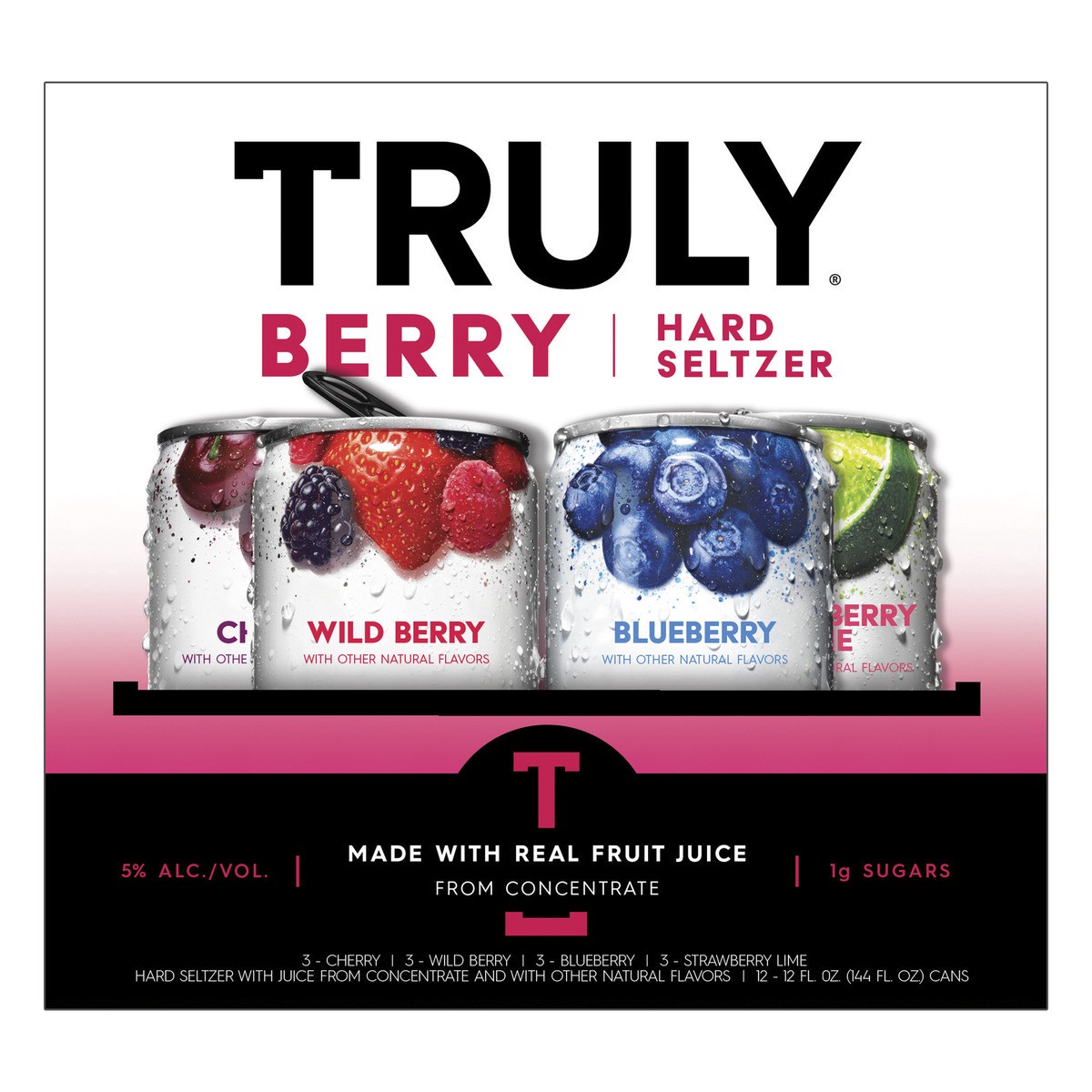 slide 5 of 6, TRULY Berry Hard Seltzer Variety Pack, 12 ct; 12 fl oz