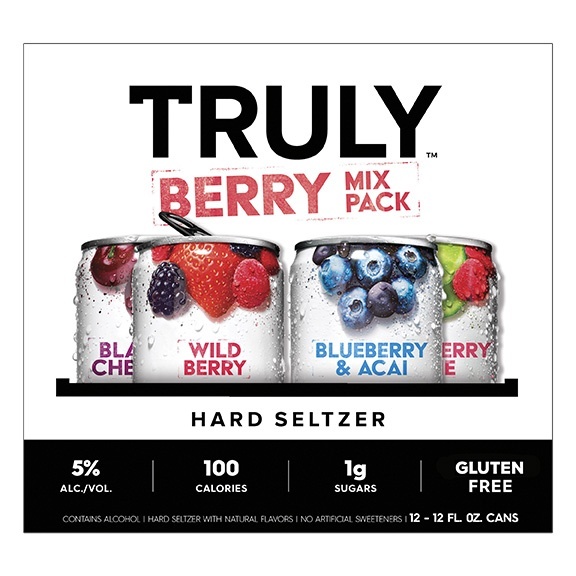 slide 5 of 5, TRULY Hard Seltzer Berry Mix Pack, 12 ct; 12 fl oz