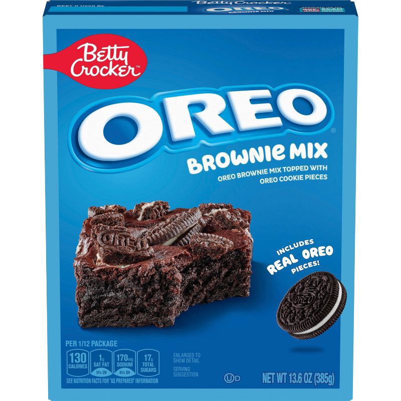 slide 4 of 5, Betty Crocker OREO Brownie Mix, OREO Brownie Mix Topped With OREO Cookie Pieces, 13.6 oz, 13.6 oz
