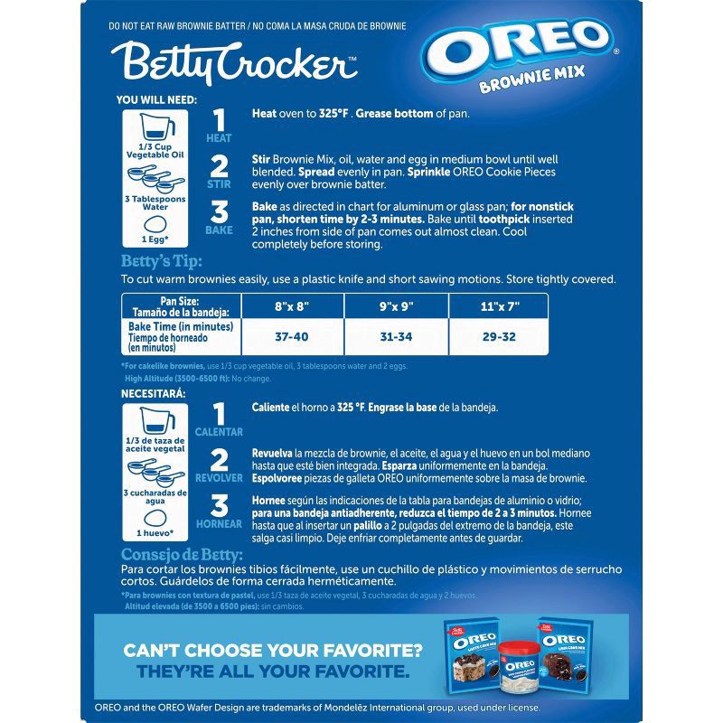 slide 5 of 5, Betty Crocker OREO Brownie Mix, OREO Brownie Mix Topped With OREO Cookie Pieces, 13.6 oz, 13.6 oz