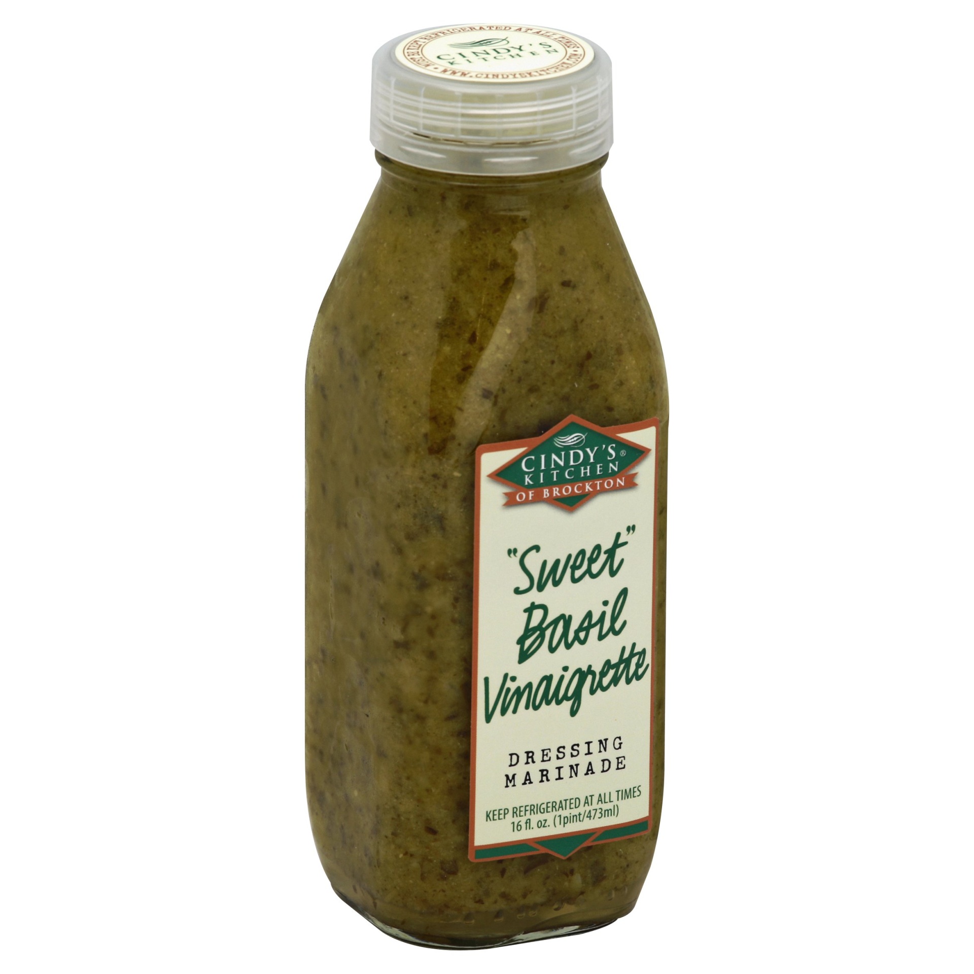 slide 1 of 2, Cindy's Kitchen Sweet Basil Vinaigrette Refrigerated Dressing, 16 fl oz