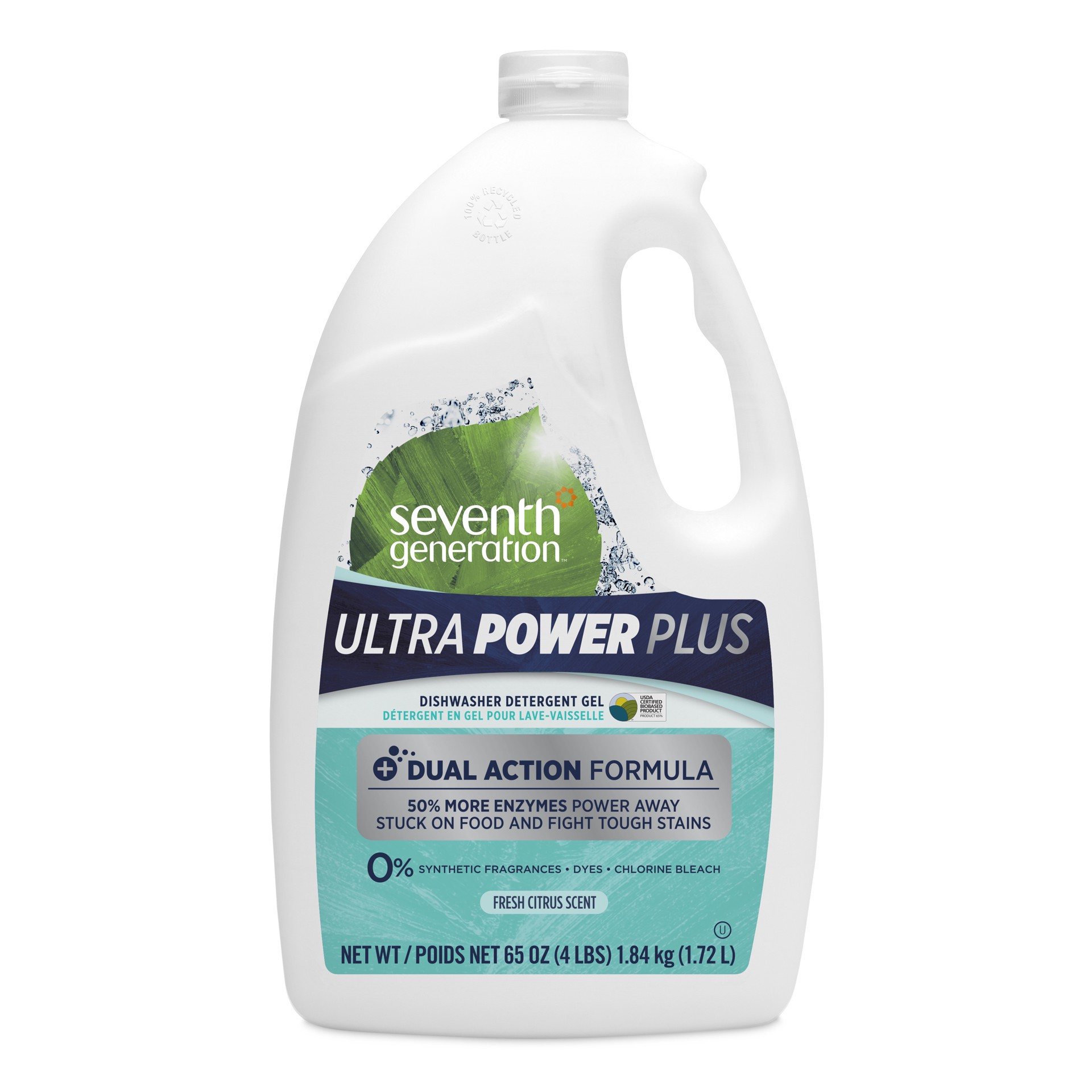 slide 1 of 7, Seventh Generation Automatic Dish Cleaner Ultra Power Plus, 65 fl oz