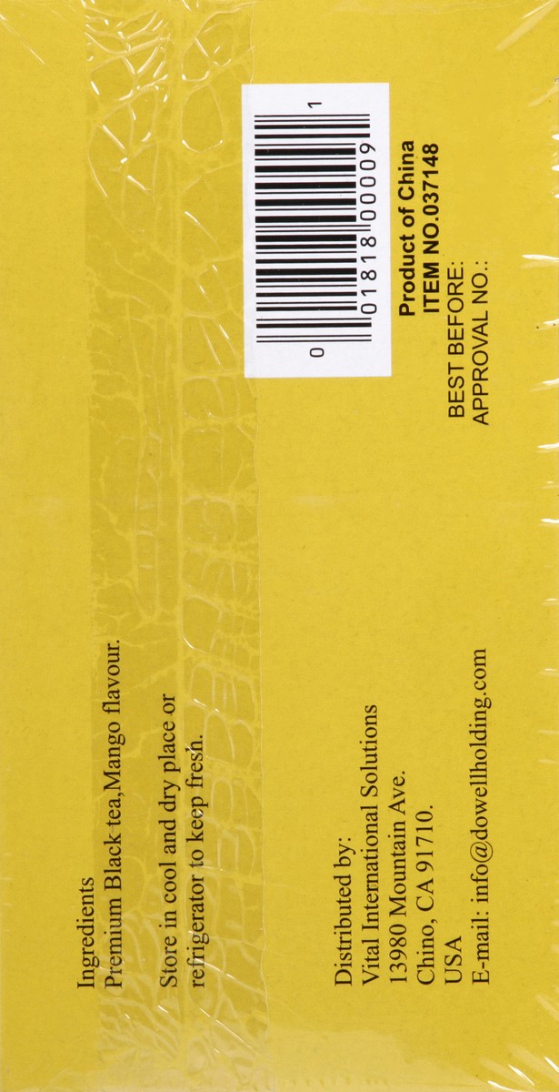 slide 3 of 5, Vinis Mango Black Tea - 25 ct, 25 ct