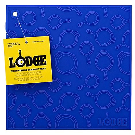 slide 1 of 1, Lodge 7 In Blue Square Skillet Pattern Trivet - Each, 1 ct
