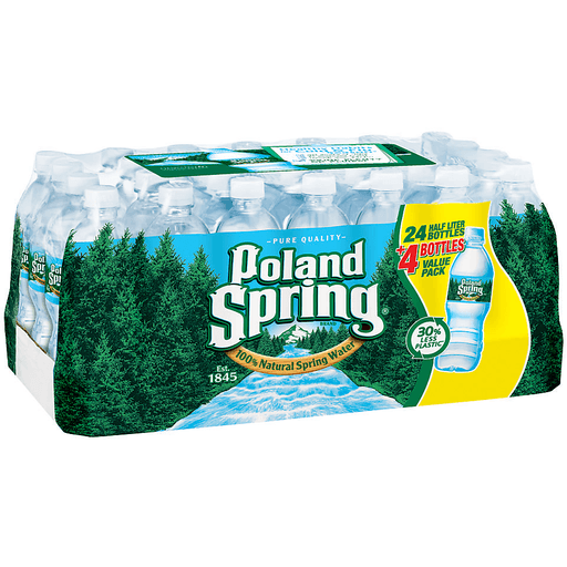 slide 2 of 2, POLAND SPRING Brand 100% Natural Spring Water, 16.9-ounce plastic bottles (Total of 28), 16.9 fl oz