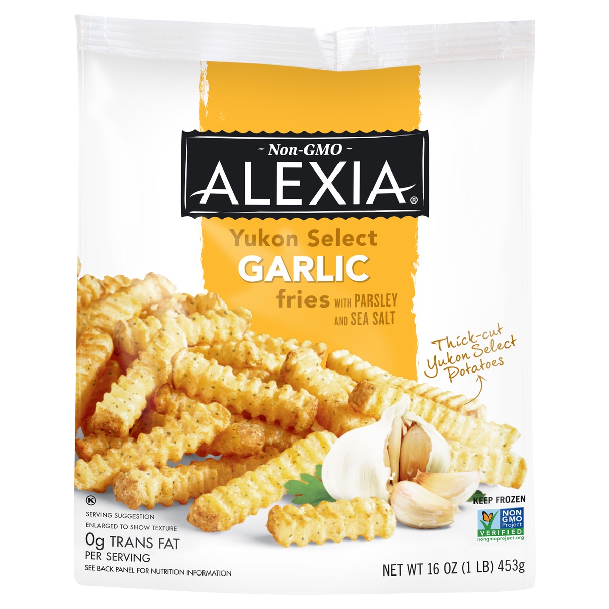 slide 1 of 1, Alexia Yukon Garlic Oven Fries, 16 oz