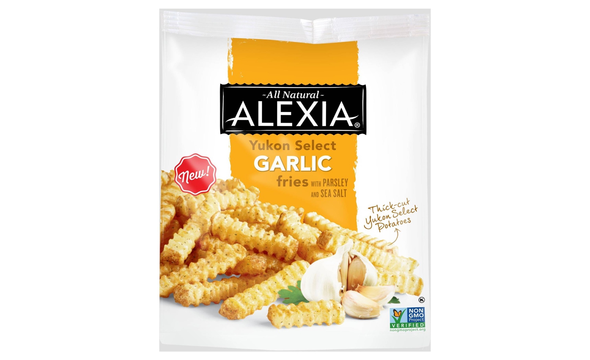 slide 1 of 1, Alexia Yukon Garlic Oven Fries, 16 oz