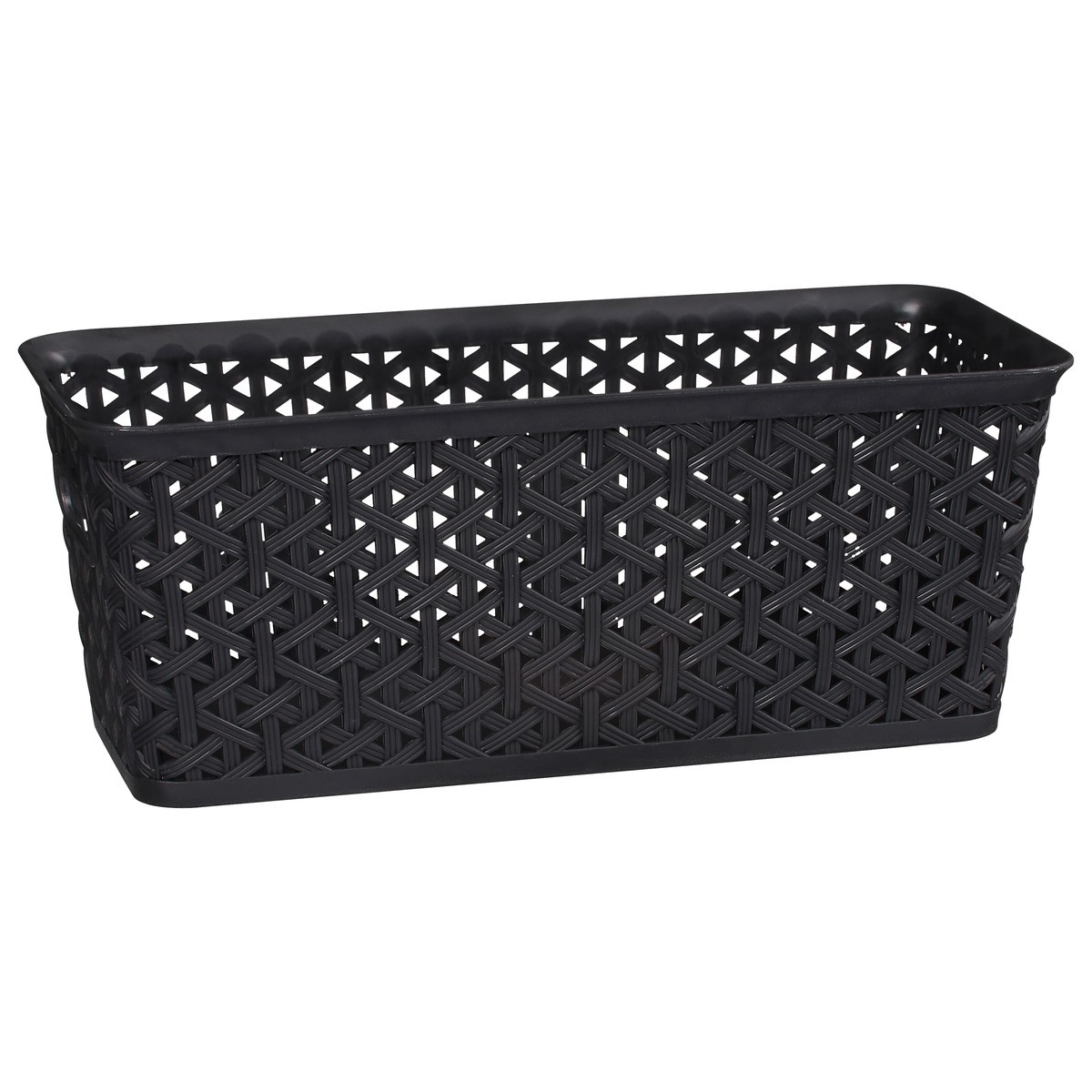 slide 9 of 9, Whitmor Resin Form Half Basket, Black, 1 ct