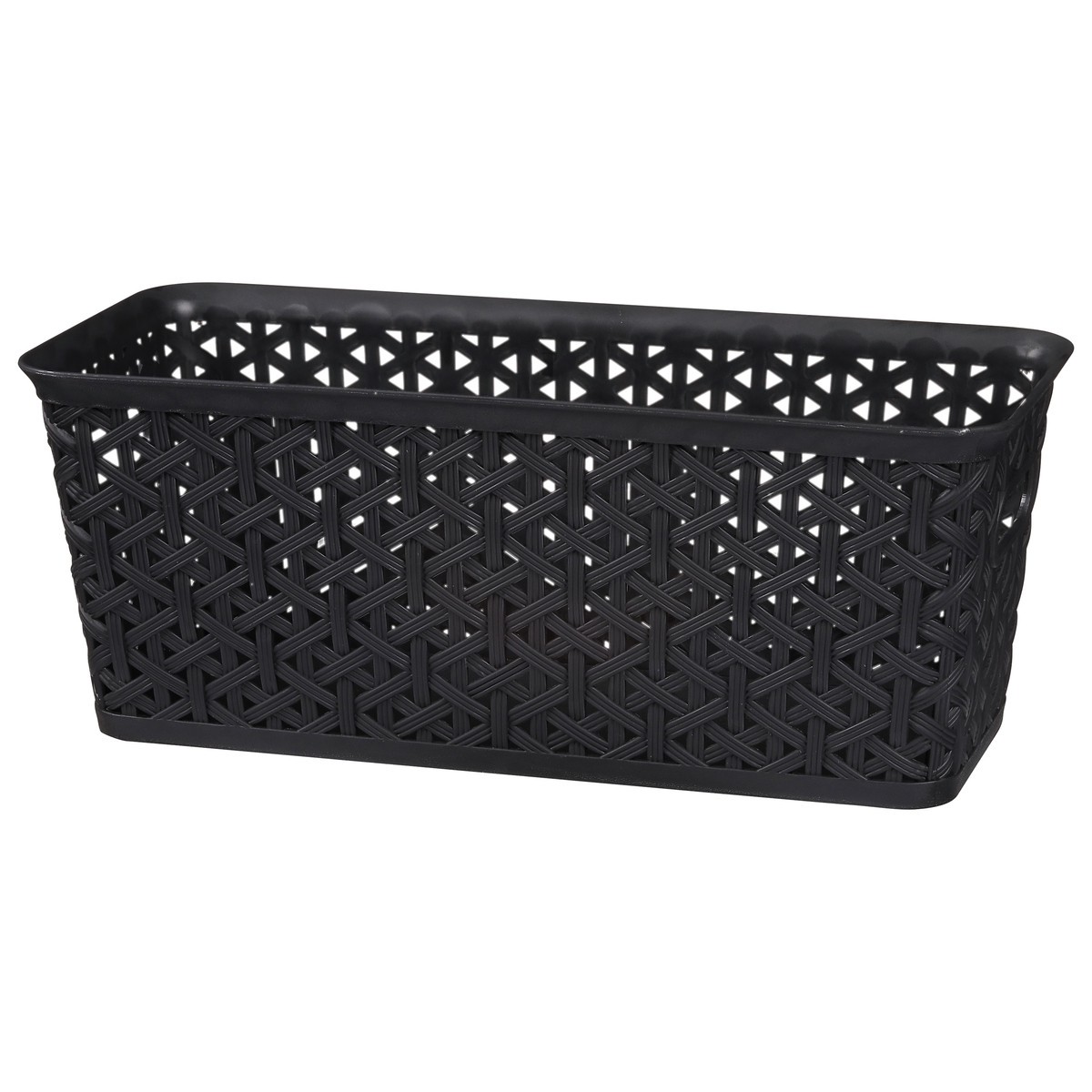 slide 2 of 9, Whitmor Resin Form Half Basket, Black, 1 ct