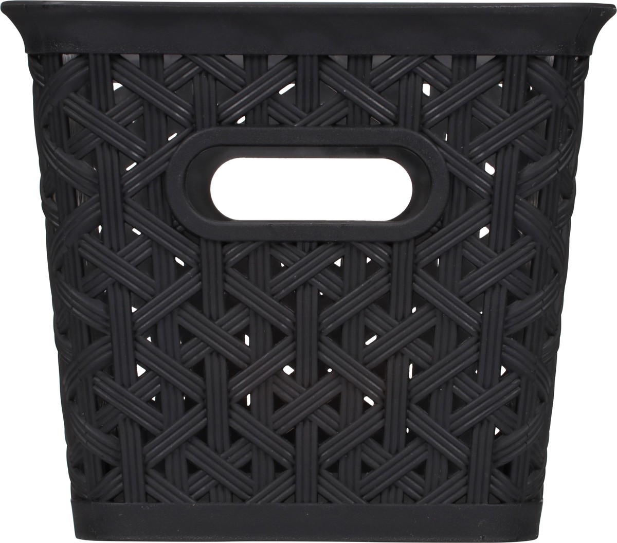 slide 5 of 9, Whitmor Resin Form Half Basket, Black, 1 ct