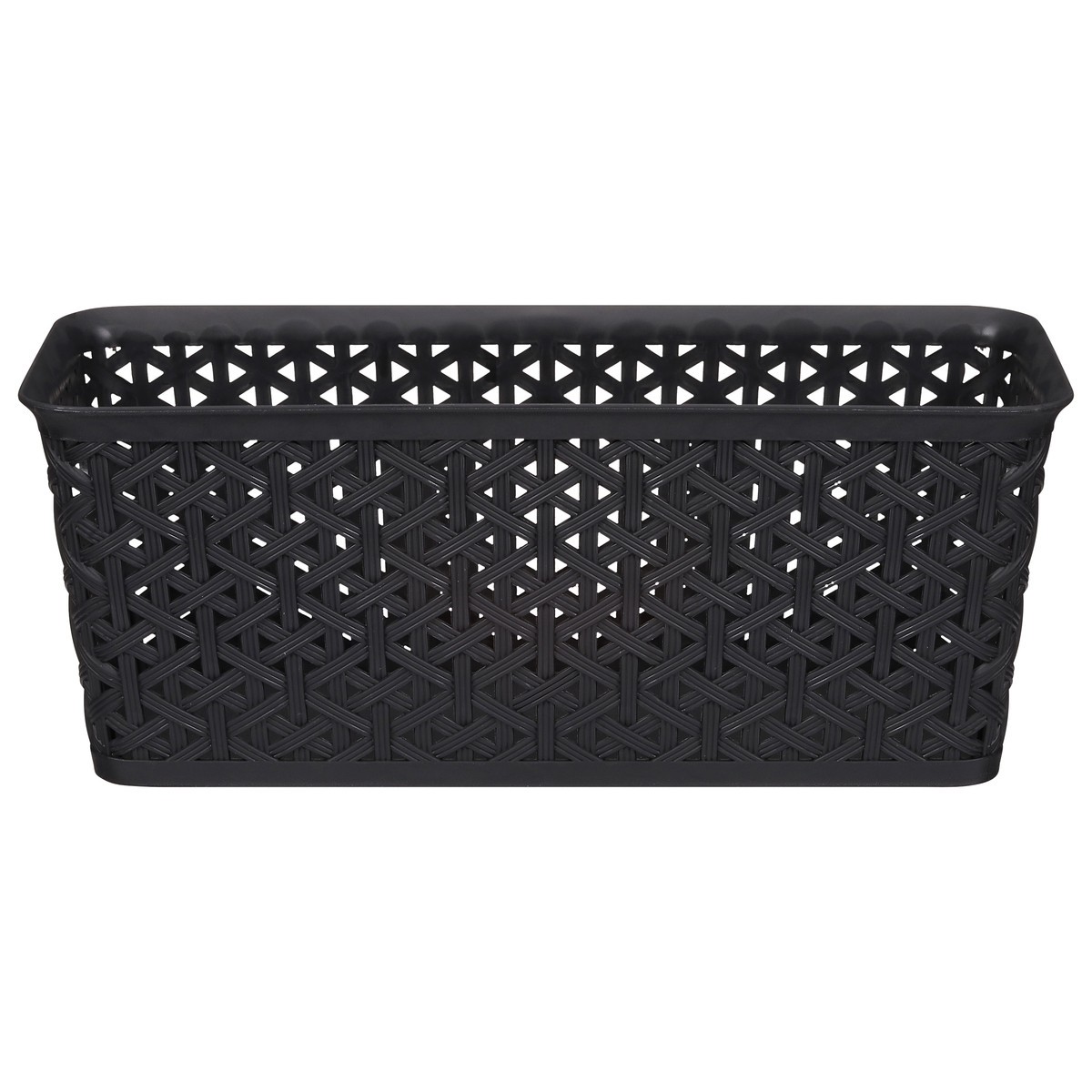 slide 1 of 9, Whitmor Resin Form Half Basket, Black, 1 ct