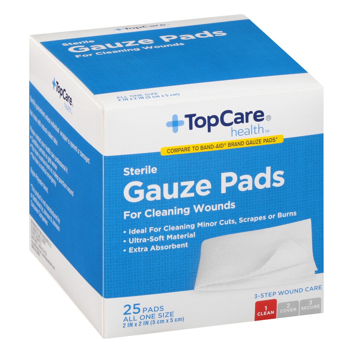 slide 2 of 9, TopCare Health Sterile Gauze Pads 25 ea, 25 ct