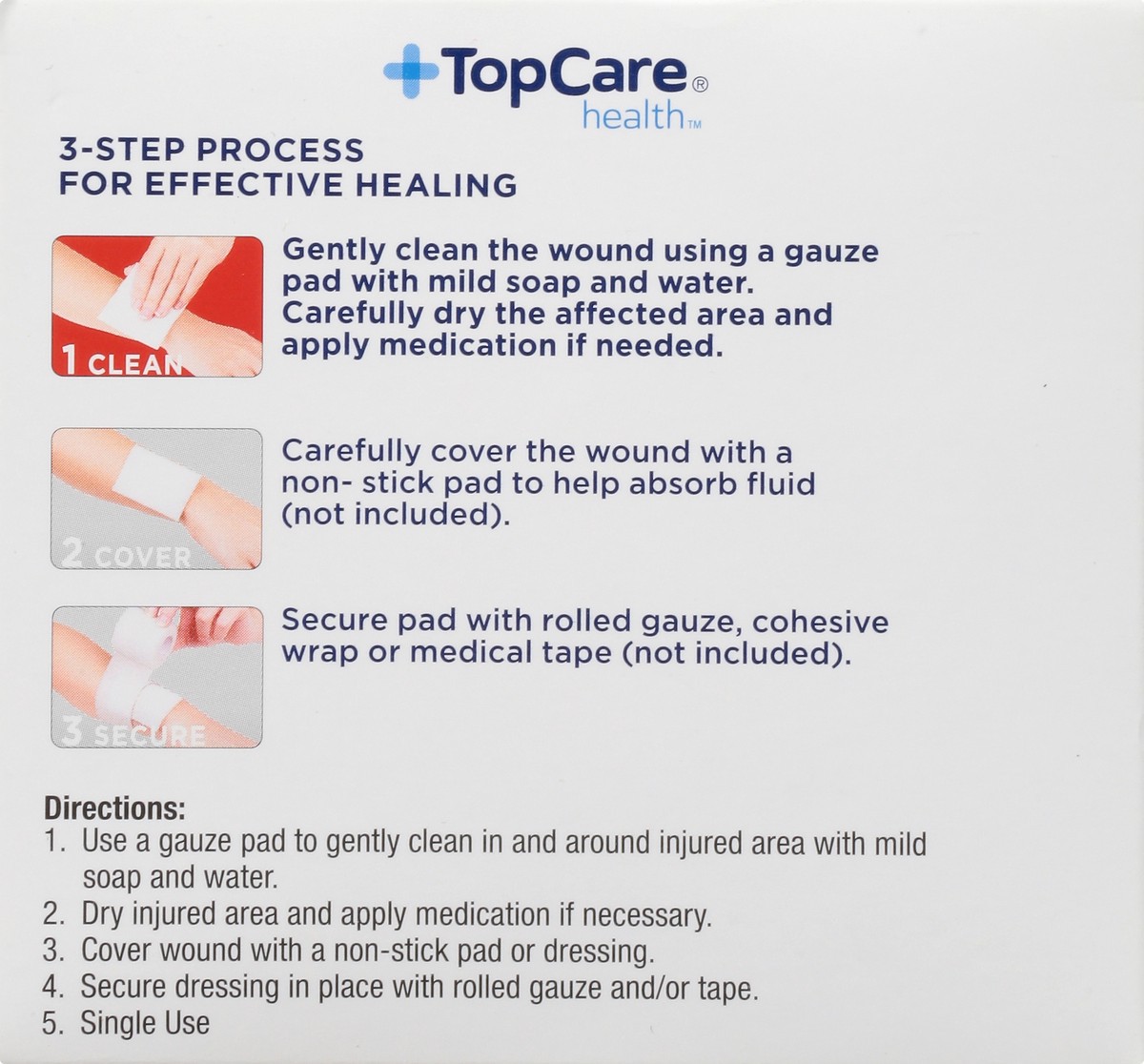 slide 6 of 9, TopCare Health Sterile Gauze Pads 25 ea, 25 ct