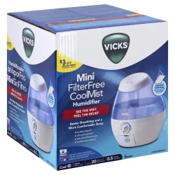 Vicks Mini Filter Free Ultrasonic Cool Mist Humidifier