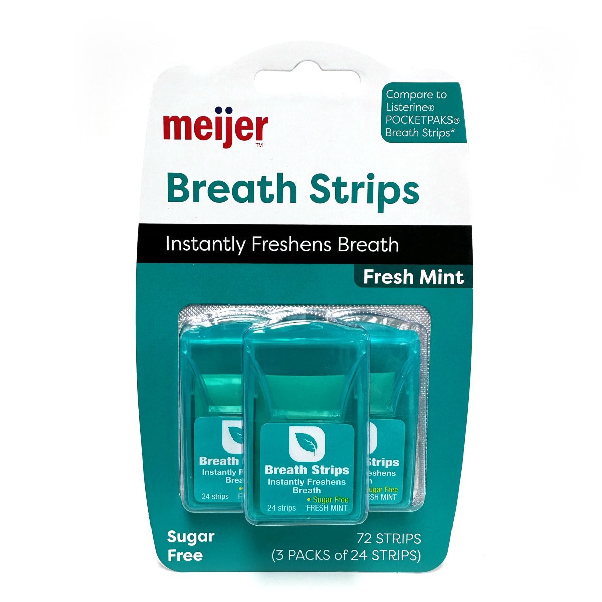 slide 1 of 5, Meijer Fresh Breath Strips, 3 ct, 24 ct