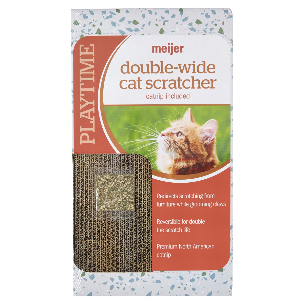 slide 1 of 5, Meijer Cat Scratcher With Catnip, Double Wide, 18.124 in, DBLWIDE