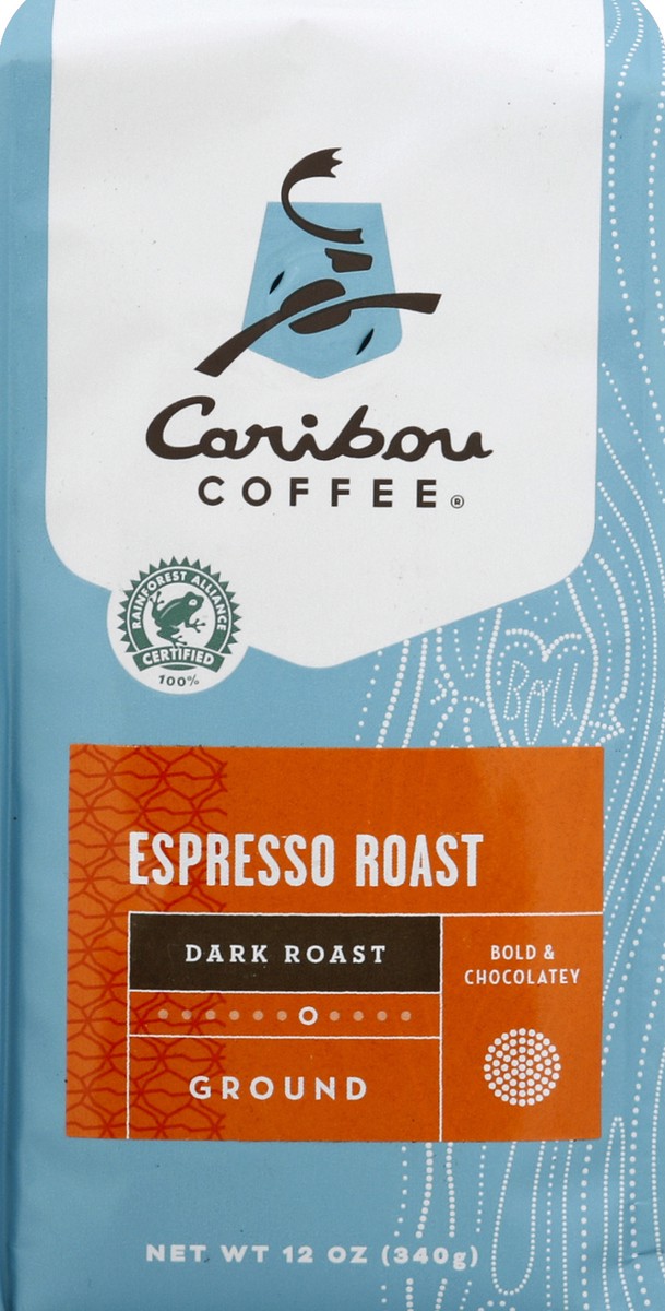 slide 7 of 7, Caribou Coffee Espresso Roast Ground Coffee, 12 oz