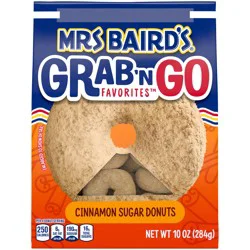 Mrs. Baird's Grab 'n Go Favorites Cinnamon Sugar Donuts, 10 oz, Donuts, Bag