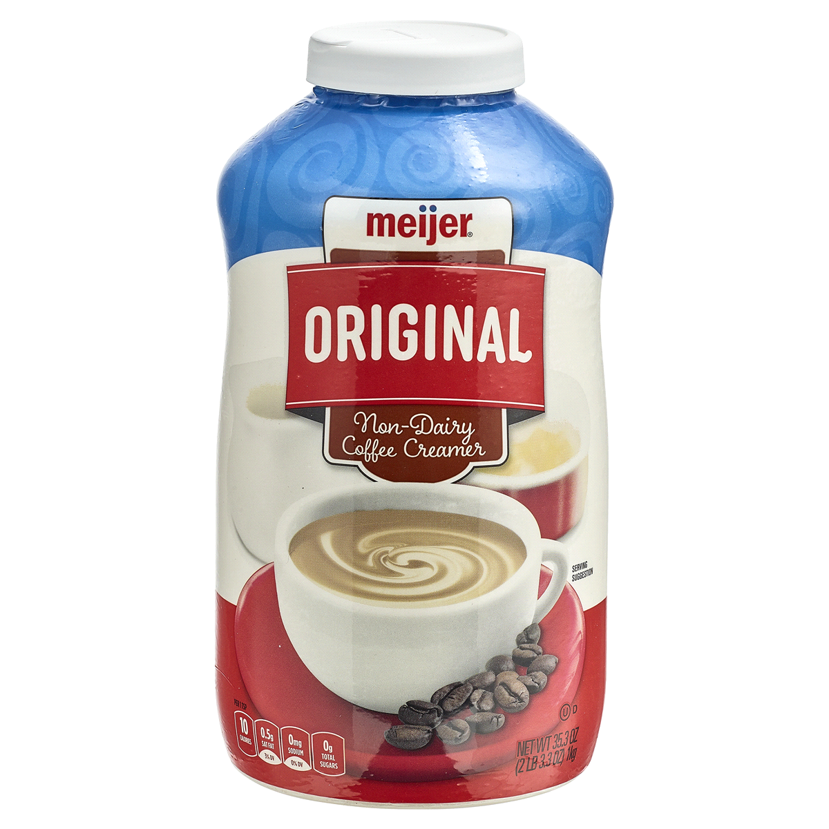 slide 1 of 5, Meijer Non-Dairy Original Coffee Creamer, 35.3 oz