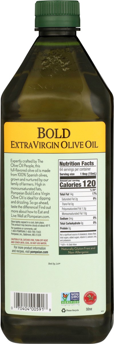 slide 3 of 9, Pompeian 32 oz Pompeian Bold Extra Virgin Olive Oil, 32 fl oz