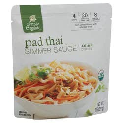 Simply Organic Asian Dishes Pad Thai Simmer Sauce 8 oz