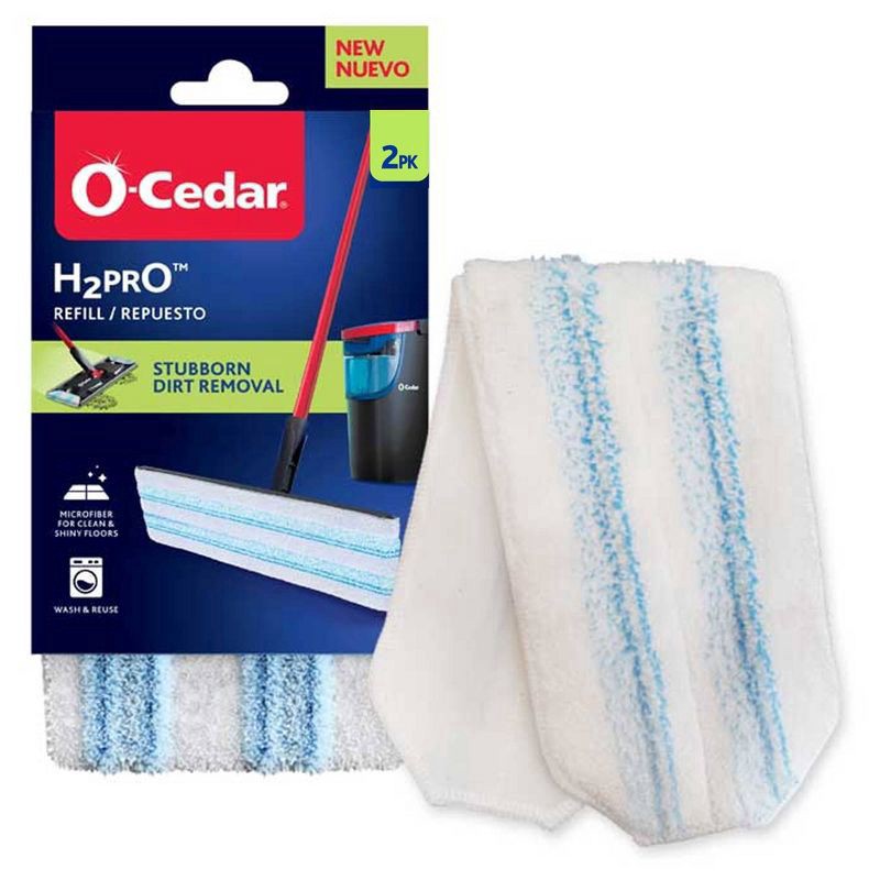 slide 1 of 7, O-Cedar H2PrO Stubborn Dirt Removal Refill 2 Each, 2 ct