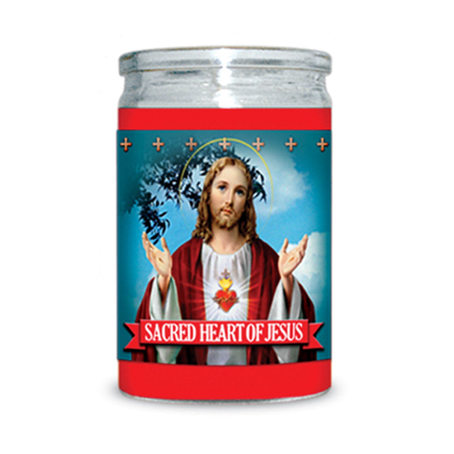 slide 1 of 1, St. Jude Sacred Heart Red Wax Candle, 4.05 oz