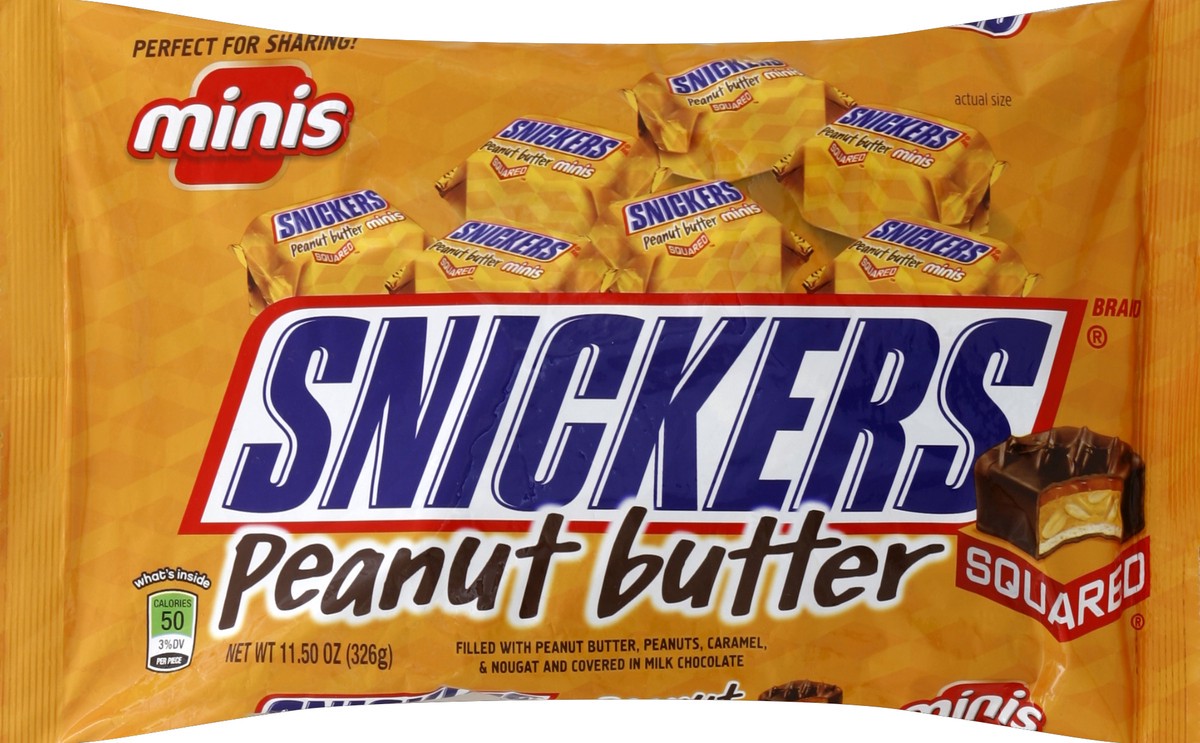 slide 5 of 5, Snickers, Peanut Butter Squared Minis Candy, 11.50 Oz, 11.5 oz