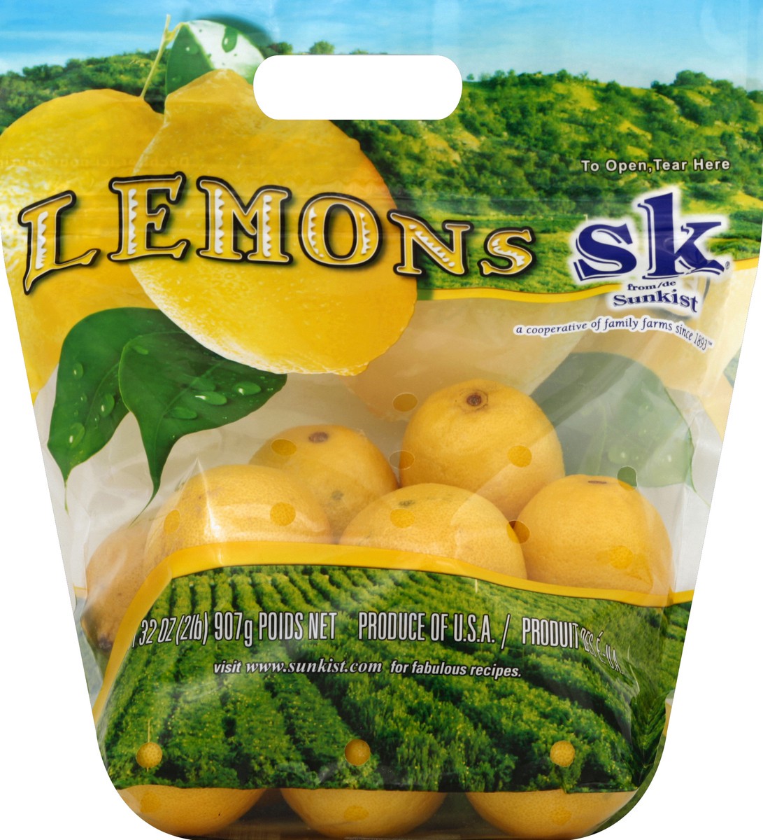 slide 2 of 2, Sunkist Lemons Bag, 2 lb