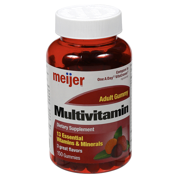 slide 1 of 1, Meijer Adult Multivitamin Gummy, 150 ct