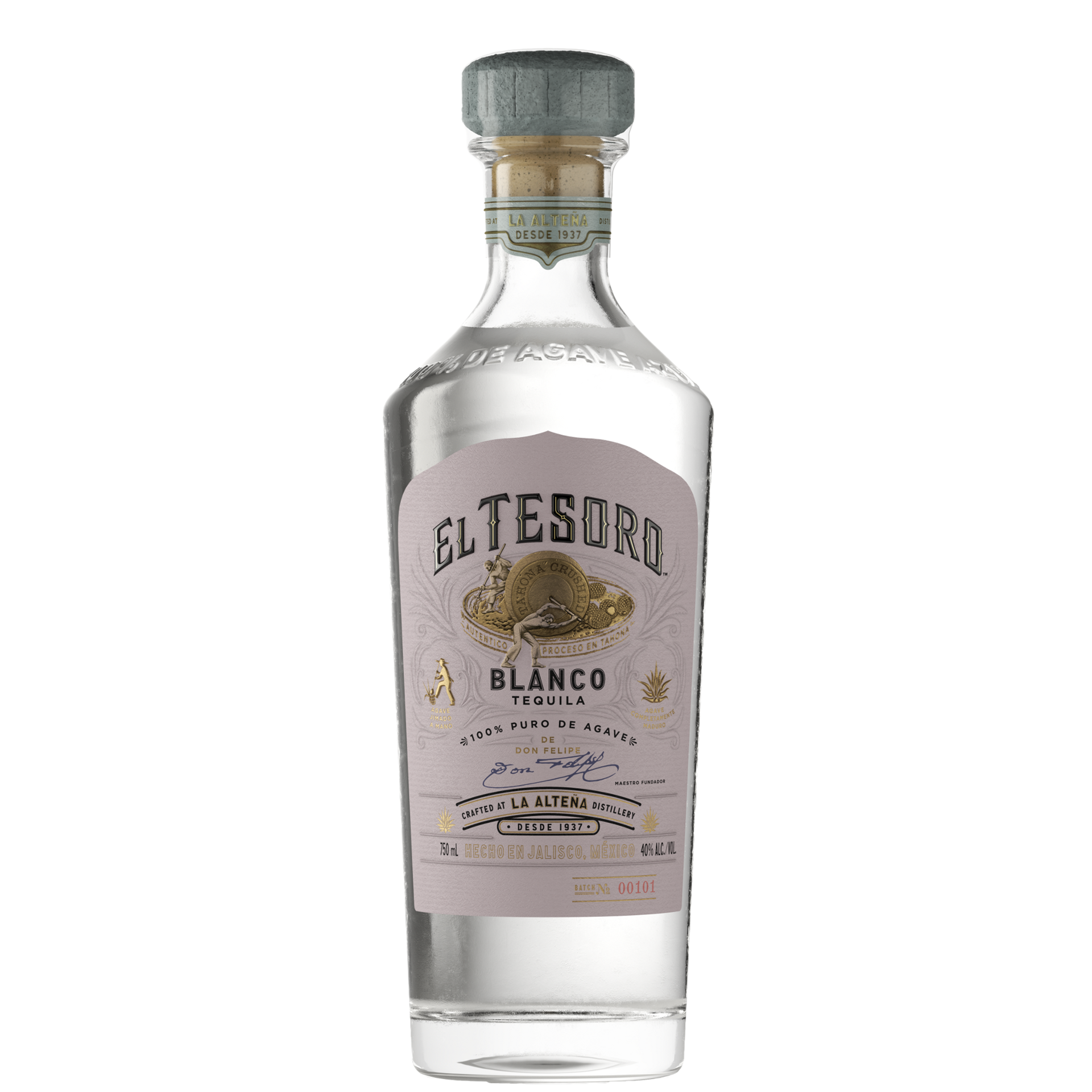 slide 2 of 2, El Tesoro Blanco Tequila, 750 ml