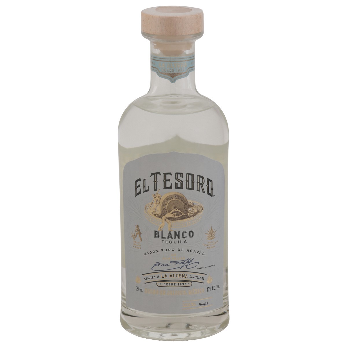 slide 1 of 2, El Tesoro Blanco Tequila, 750 ml