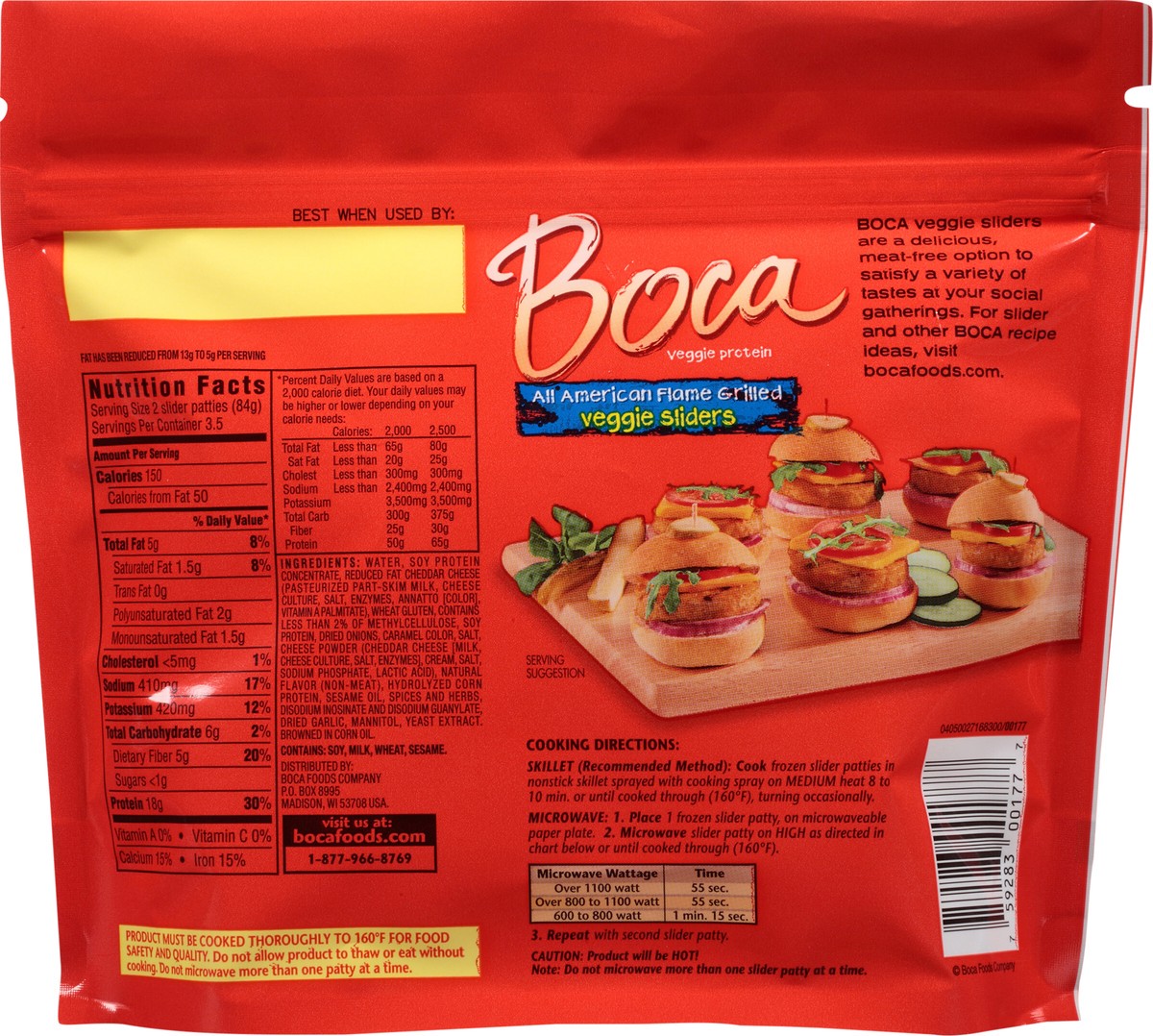 slide 2 of 11, BOCA All American Flame Grilled Burgers 10 oz. Pouch, 10 oz