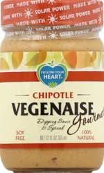 Follow Your Heart Vegenaise, Chipotle, Soy Free, Egg Free, Dairy Free Mayo, Creamy Dressing and Sandwich Spread with the Spicy Kick of Real Chipotle Peppers, 12 FL OZ Jar