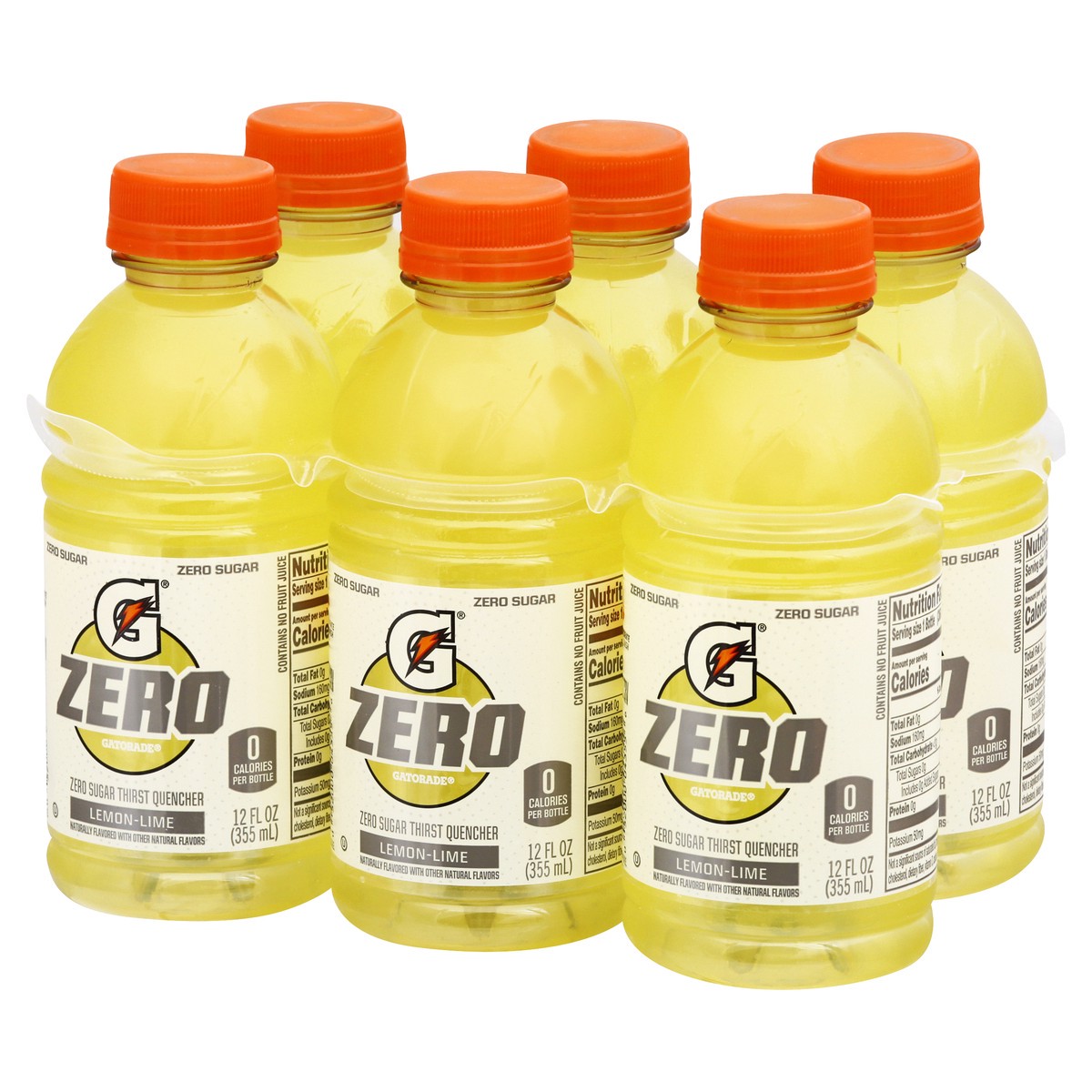 slide 5 of 10, Gatorade Zero Zero Sugar Thirst Quencher Lemon Lime - 6 ct, 6 ct