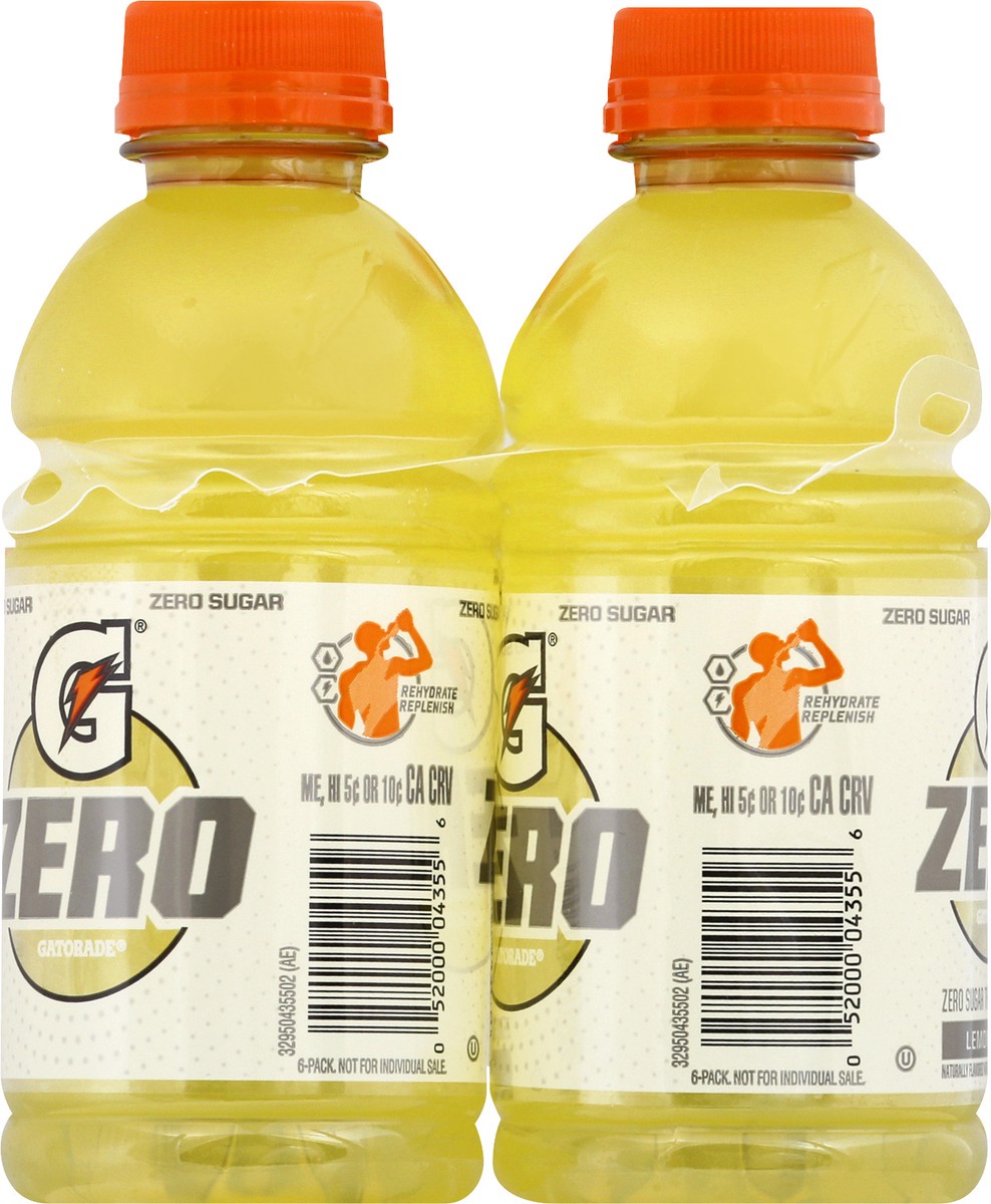 slide 8 of 10, Gatorade Zero Zero Sugar Thirst Quencher Lemon Lime - 6 ct, 6 ct