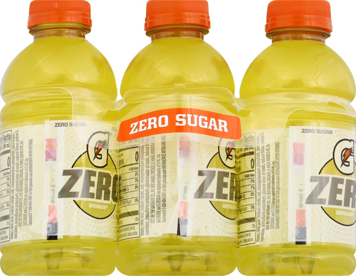 slide 4 of 10, Gatorade Zero Zero Sugar Thirst Quencher Lemon Lime - 6 ct, 6 ct
