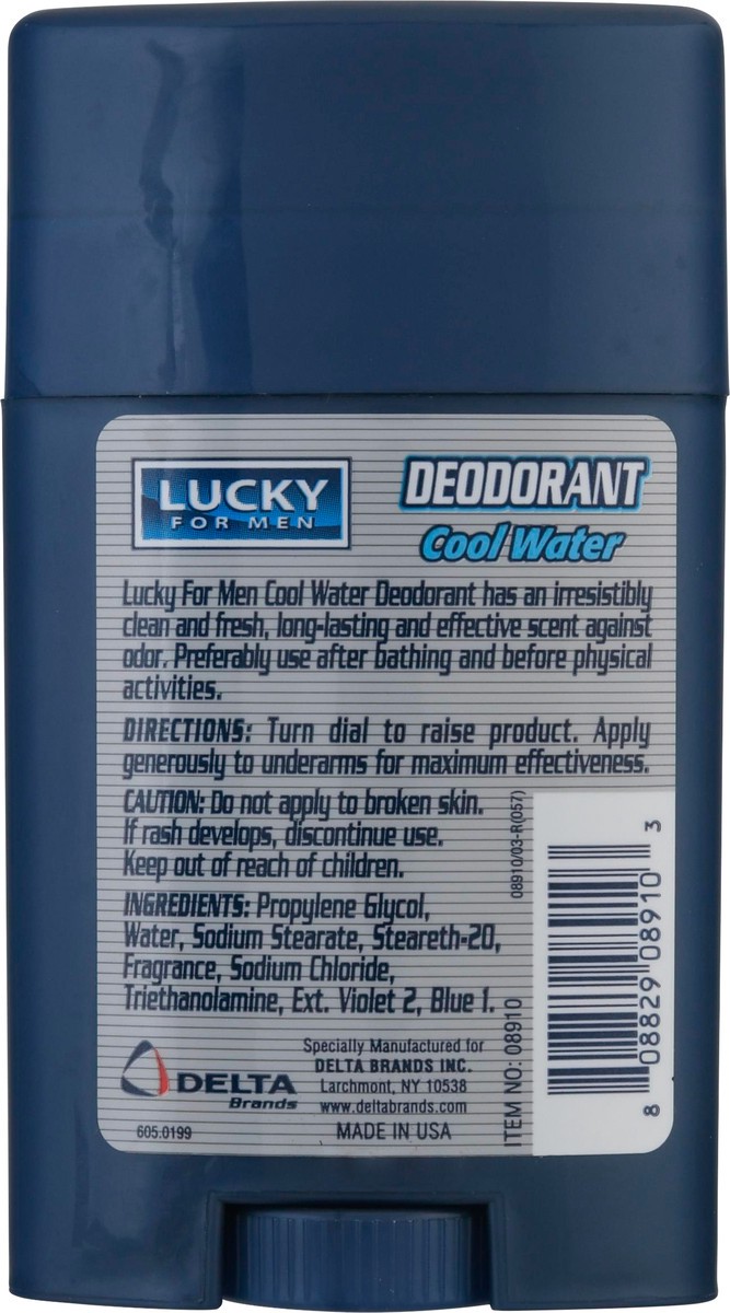 slide 11 of 13, Lucky For Men Maximum Strength Cool Water Deodorant 2.25 oz, 2.25 oz