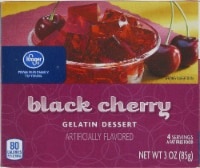 slide 1 of 1, Kroger Black Cherry Gelatin Dessert, 3 oz