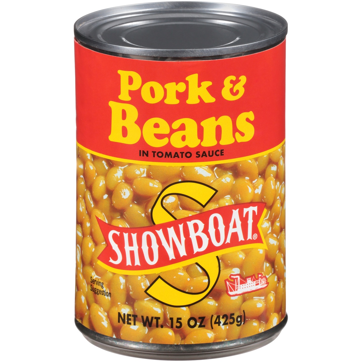 slide 1 of 9, SHOWBOAT Pork & Bean, 15 oz