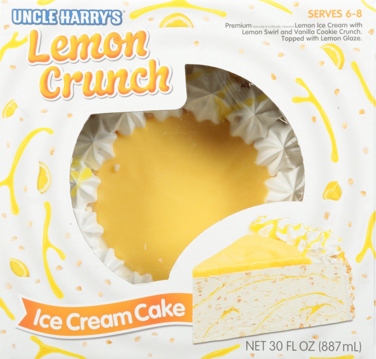 slide 9 of 9, Uncle Harry's Lemon Crunch Iced Cream Cake 30 fl oz, 30 fl oz