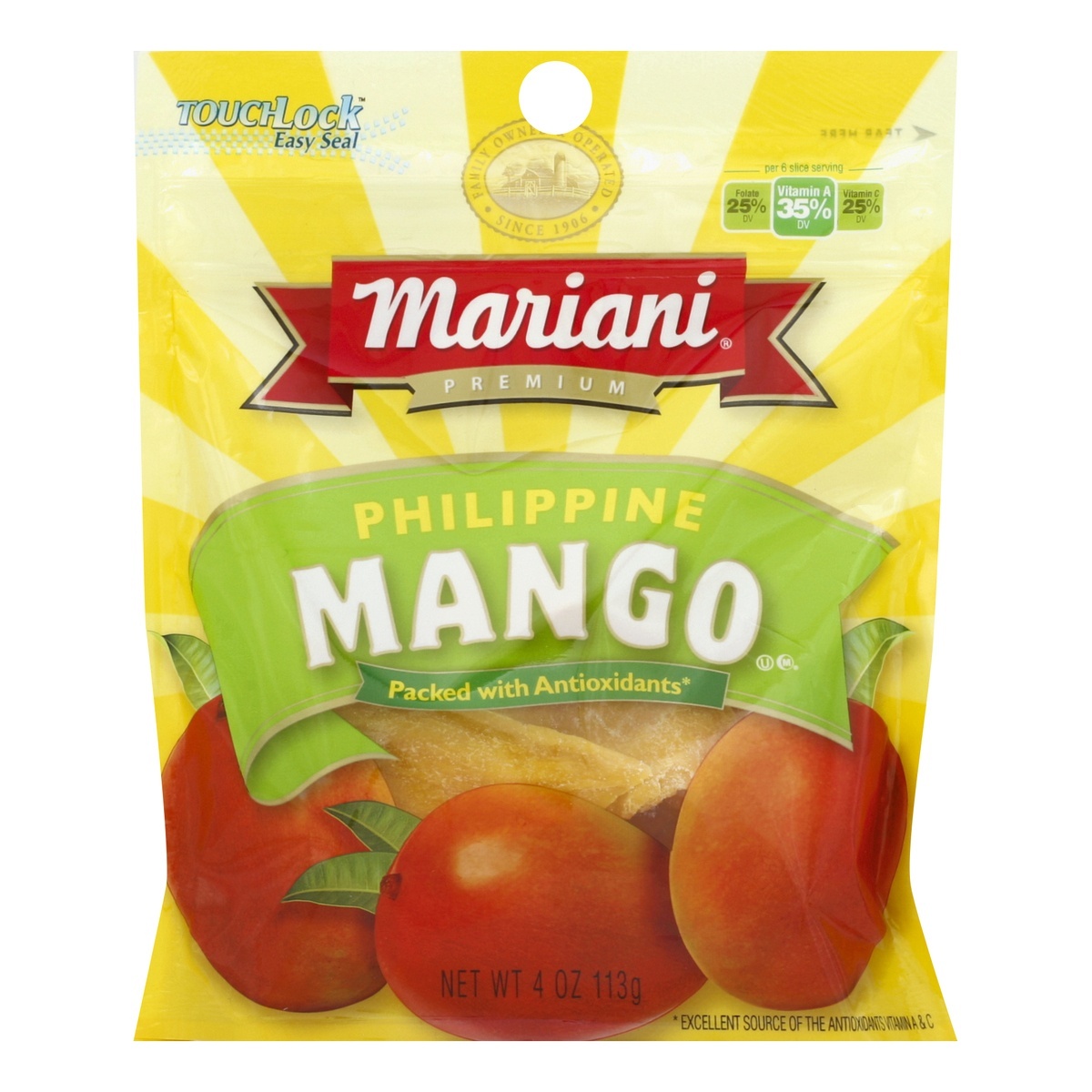 slide 1 of 3, Mariani Philippine Mango, 4 oz