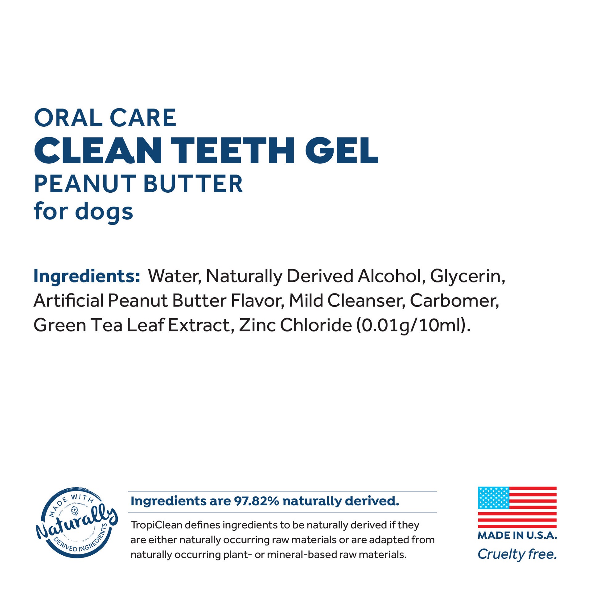 slide 3 of 3, TropiClean Fresh Breath Certified Wellness Collection Vet Recommended Peanut Butter Oral Care Clean Teeth Gel for Dogs, 2oz, 2 oz