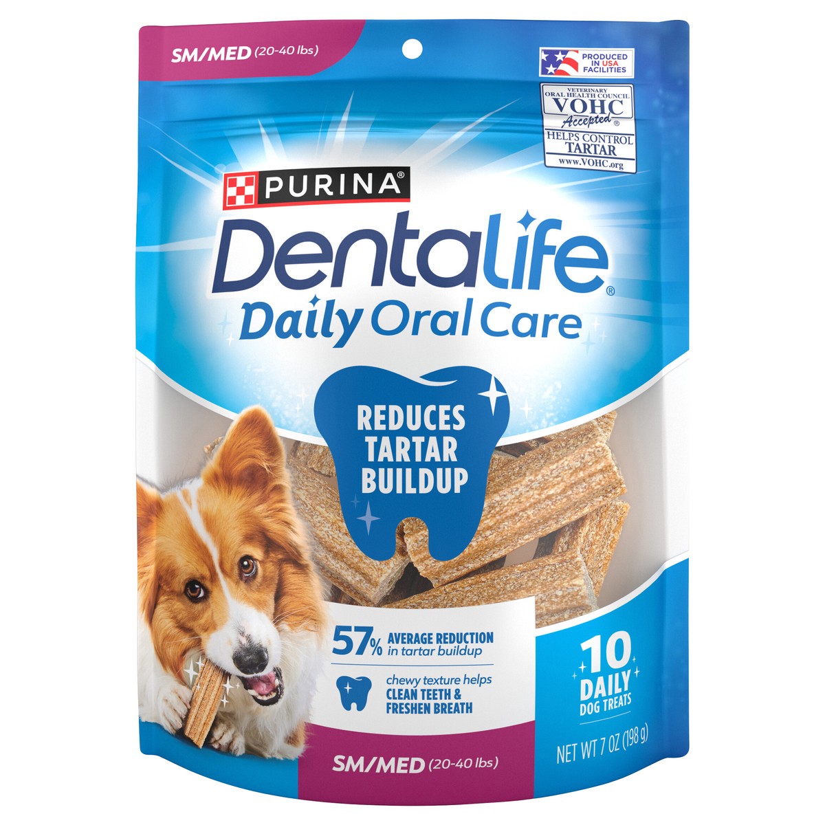 slide 3 of 14, DentaLife Purina DentaLife Made in USA Facilities Small/Medium Dog Dental Chews, Daily, 7 oz