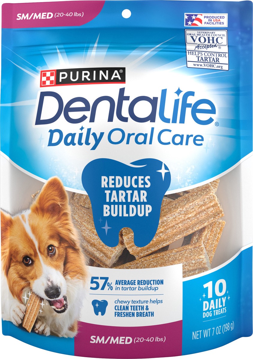 slide 14 of 14, DentaLife Purina DentaLife Made in USA Facilities Small/Medium Dog Dental Chews, Daily, 7 oz