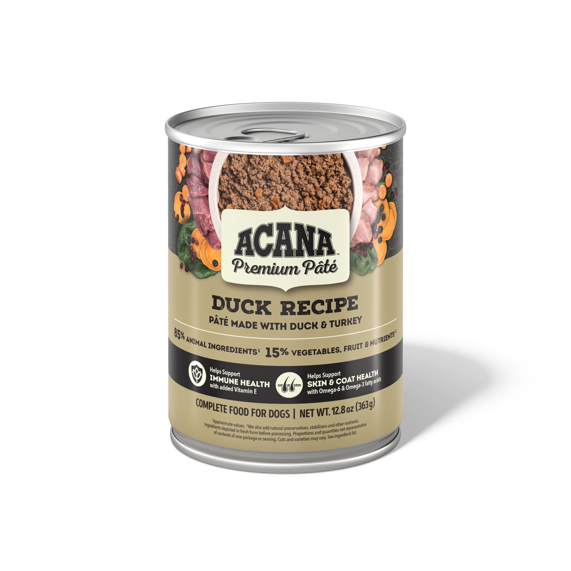 slide 1 of 2, ACANA PREMIUM PATE Duck Recipe Wet Dog Food, 12.8 oz., 1 ct