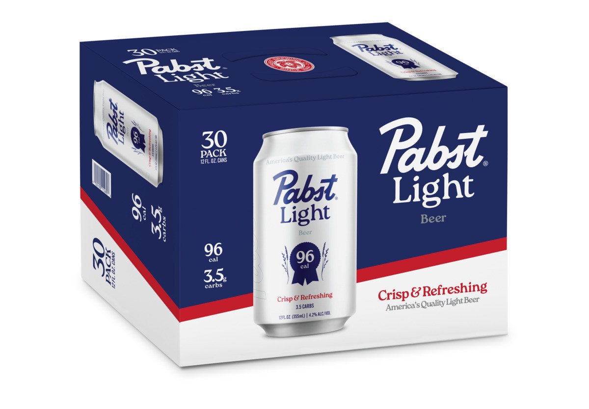 slide 1 of 8, Pabst Light Beer, 30 Pack 12 fl oz Cans, 30 ct; 12 fl oz